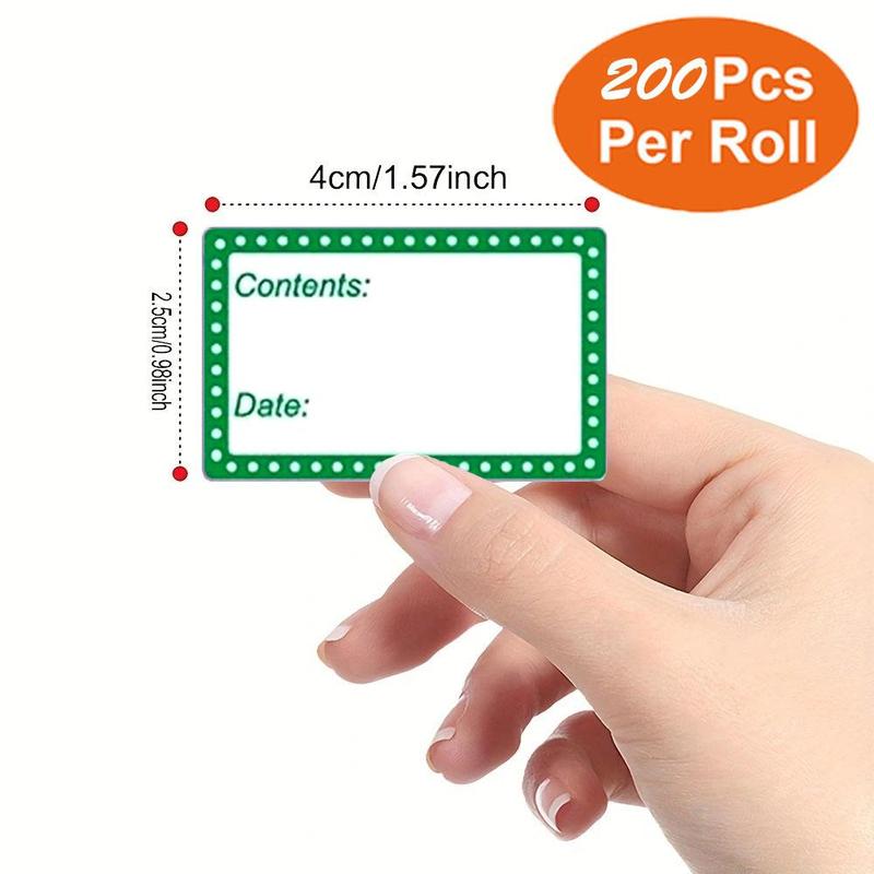 Food Safety Date Sticker, 200pcs/roll Freezer Storage Food Date Label Sticker, Colorful Blank Marker Sealing Sticker for Book, Refrigerator Reminder Food Storage Labels 4