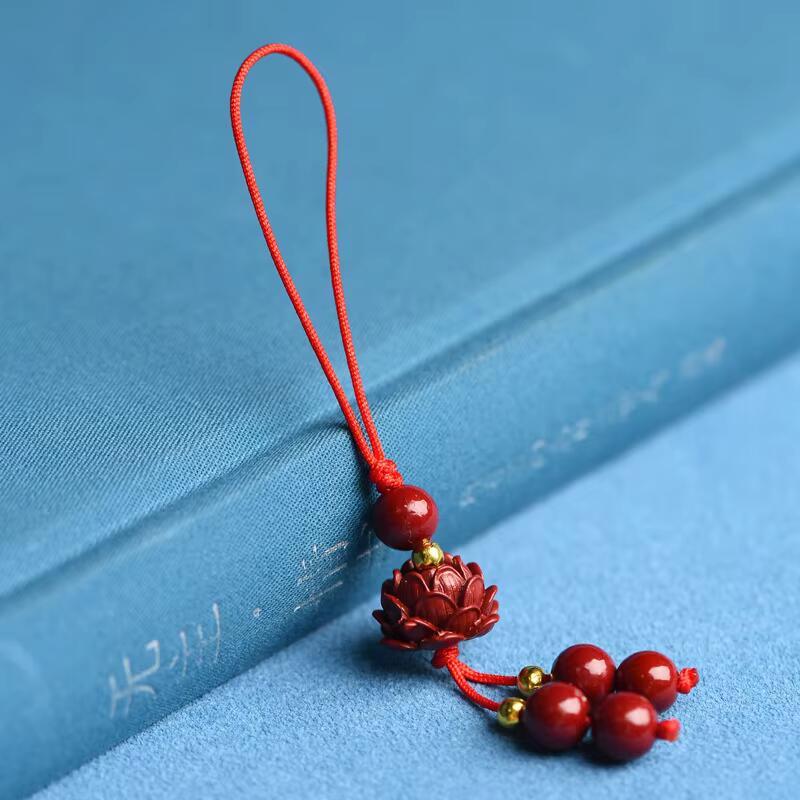 Product Introduction of Handmade Beaded Lotus Key Pendant Case Lanyard Art Culture Mobile Phone Chain Multi-style Travel Unisex Smartphone Cellphone Luxury 14