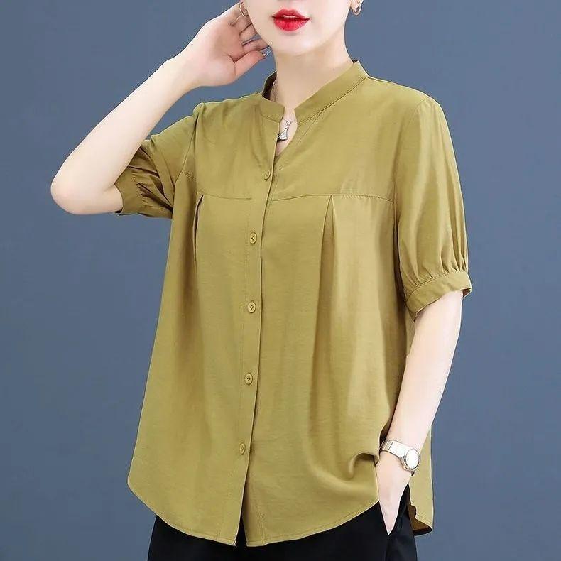 Product Introduction of Áo Sơ Mi Voan, Hàng Mới Về Mùa Hè Cho Nữ, Thời Trang Đẹp, Cổ Chân Đế Áo Sơ Mi Voan, Thanh Lịch, Thích Hợp Cho Quần Áo Của Mẹ, Áo Sơ Mi Nhỏ Áo, Có Sẵn Trong Các Cặp Đôi 18