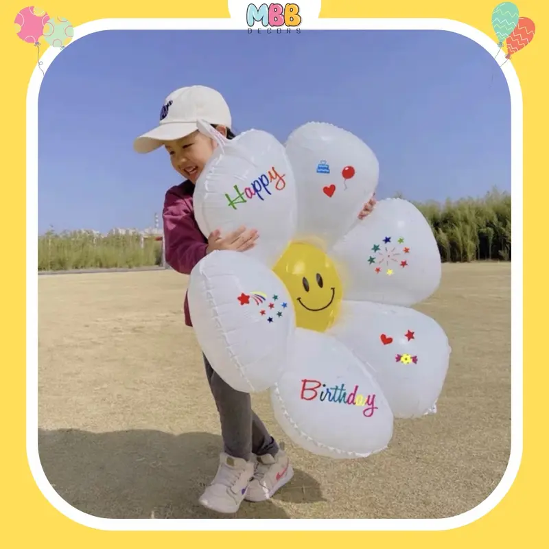 [TẶNG STICKER] Bóng Số Sinh Nhật Màu TRẮNG Cao 70cm KÈM STICKER Trang Trí Sinh Nhật Phong Cách Hàn Quốc 8