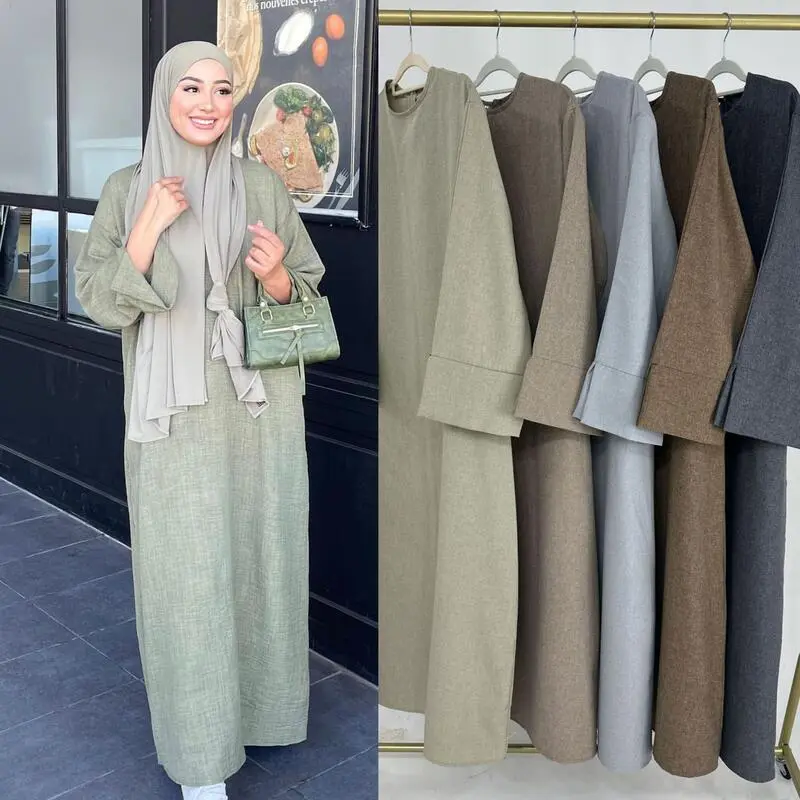 Áo Choàng Trang Trọng, Loriya, Phong Cách Dubai Trkiye, Màu Trơn Dáng Rộng Vừa Vặn, Cỡ Lớn, Thanh Lịch