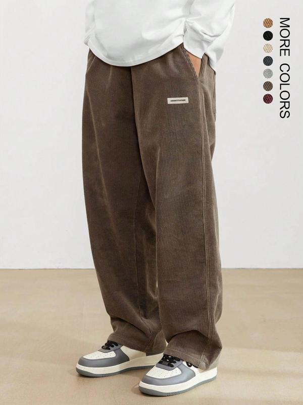 Casual Solid Split Joint Buttons Straight Wide Leg Solid Color Bottoms Casual Solid Split Joint Buttons Straight Wide Leg Solid Color Bottoms