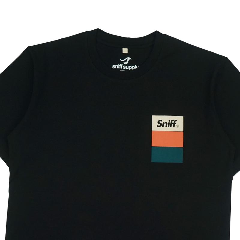 Sniff Supply T-shirt - ALLTAG, Black/Hitam Kaos Katun Combed 30s Fit Lembut Nyaman Baju Distro Pria Lengan Pendek 2