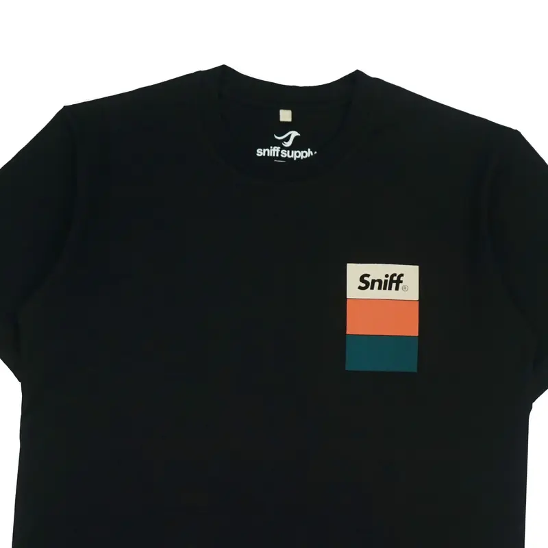Sniff Supply T-shirt - ALLTAG, Black/Hitam Kaos Katun Combed 30s Fit Lembut Nyaman Baju Distro Pria Lengan Pendek 2