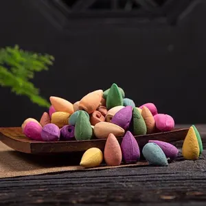 120pcs Dupa Aromaterapi Kerucut Arus Balik Warna Warni backflow