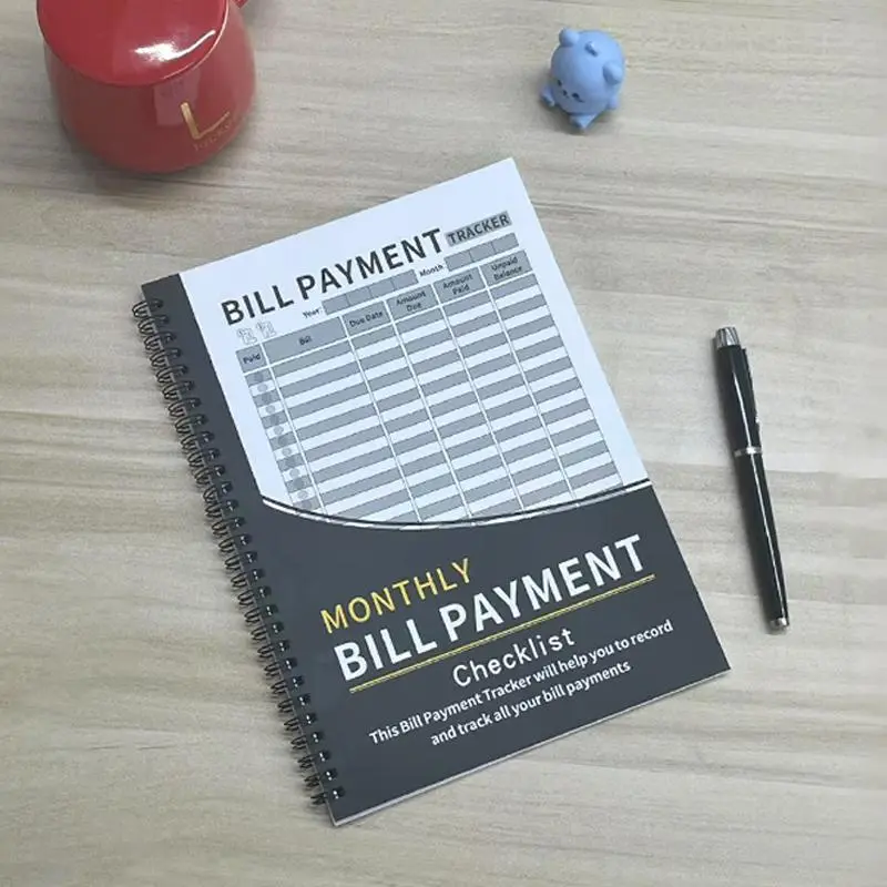 Monthly Bill Payment Tracking Planner, Spiral Bound Monthly Bill Payment Tracker, Financial Organization Notebook, Money Saving Planner 6