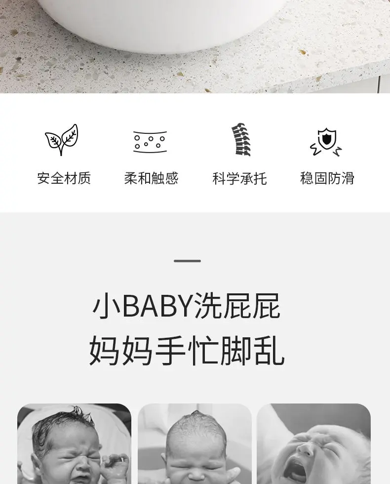 Product Introduction of Chậu rửa mông cho Em Bé Dụng cụ hữu ích, dành cho bé gái và trẻ sơ sinh, được làm bằng vật liệu PP, thích hợp cho bồn tắm, chậu đặc biệt dành cho bé gái, với thiết kế mông Voi 2
