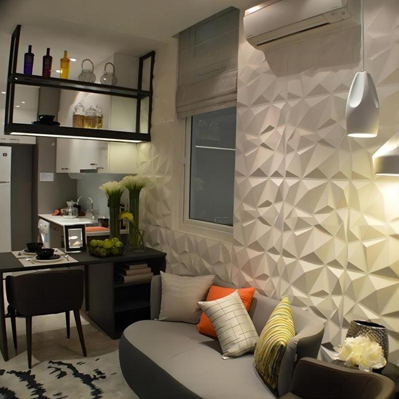 Geometric Pattern Wall Panel with Tape, 12/20/30pcs Waterproof 3D Wall Decor Diamond Panel, Durable Wall Decor for Living Room & Bedroom 8