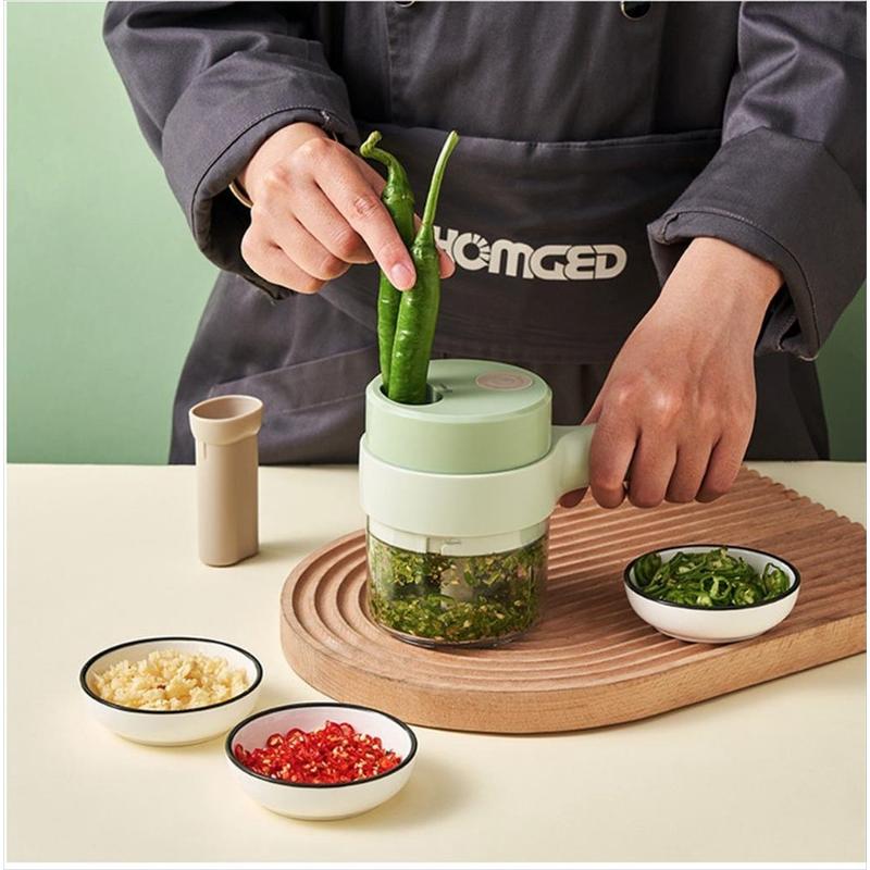 Blender Chopper Elektrik Mini 4in1 Portable Multifungsi - 4in1 Food Chopper Mesin Pisau 2