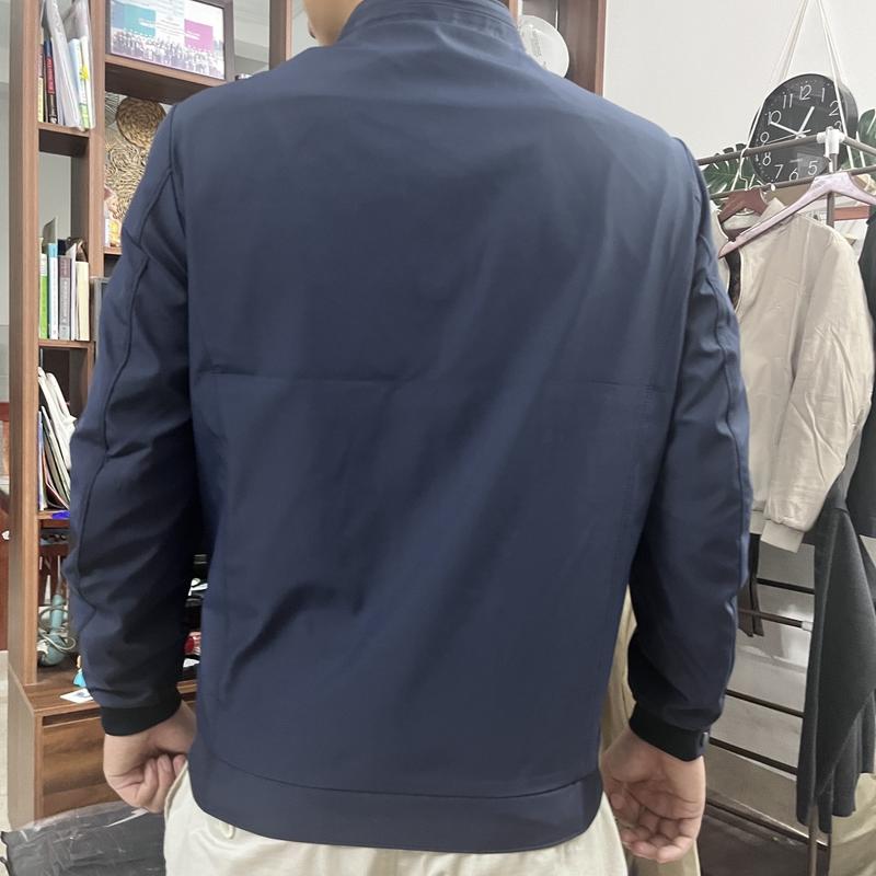 Product Introduction of Áo Khoác Nam Trung Niên Trung Tuổi Quảng Châu Cao Cấp Cô Tầu Lót Nhung, Lót Lụa Menswear Tay Dài Jacket Cổ Cao 6