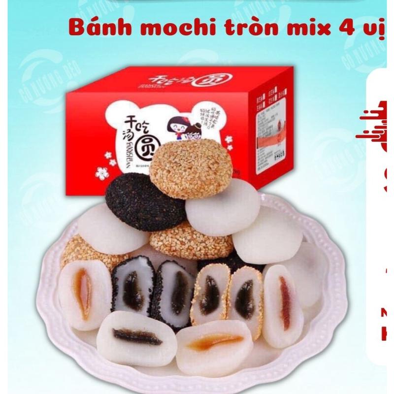 Bánh mochi đài loan mix 4 vị hai cô gái gói 500gr 1kg Đồ ăn vặt Cake Food