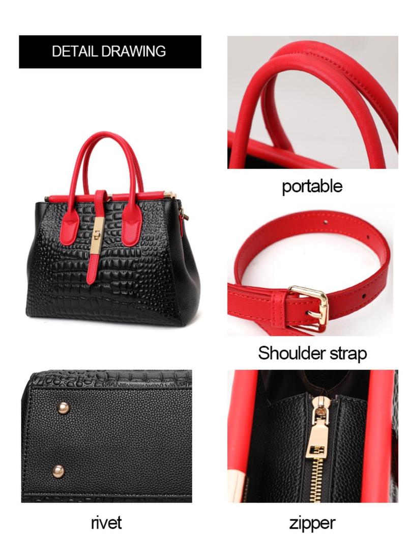 Product Introduction of Women's Fashionable Handbag with Adjustable Strap, Casual Versatile Zipper Shoulder Bag for Daily Used, Trendy High-quality Daily Commuting Bag, Girl Fashionable Shopping Purse 5