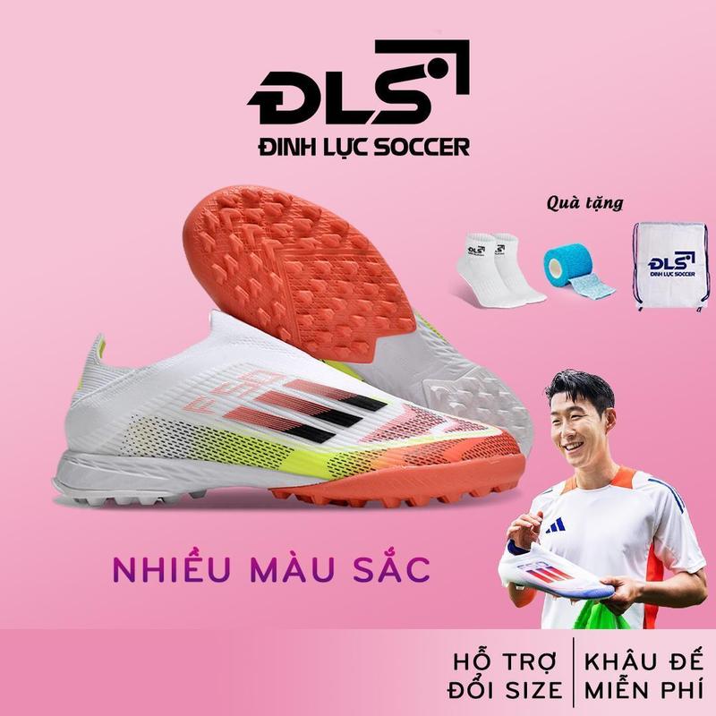 Giày Bóng Đá F50 Elite Laceless ĐINH LỰC SOCCER Lưỡi Gà Liền Đế TF, Bám Sân, Upper Mềm, Đệm Êm Ái