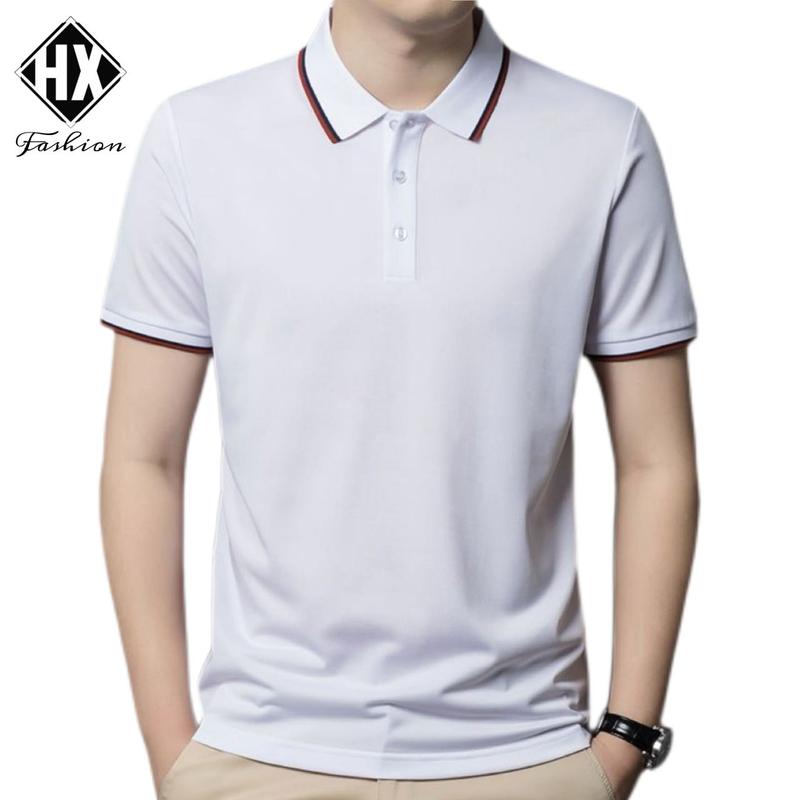 Product Introduction of HXF drifit stripe polo shirt soft/smooth quality good quality best selling cloth formal/casual clothing apparel for men's 24