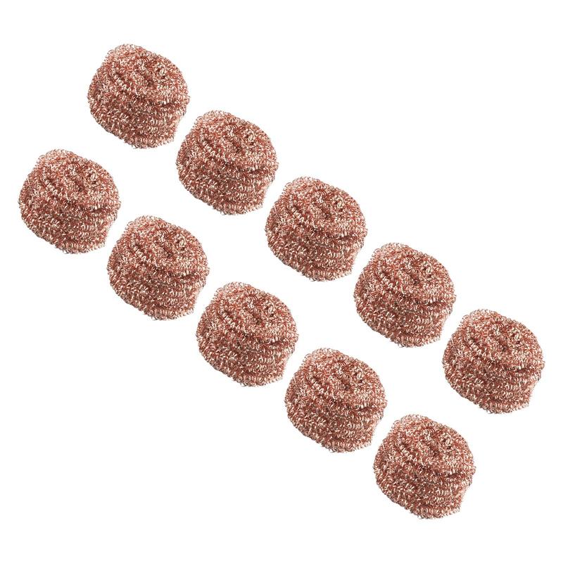 10PCS Copper Metal-Wire Sponge Ball Iron Tip Nozzle Cleaner Slag Remover Cleaning Ball Desoldering Soldering Iron Mesh Filter 5
