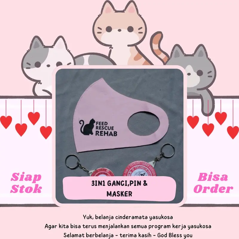 3 IN 1 GANCI DAN PIN,MASKER YASUKOSA, CUSTOM MASKER, CUSTOM GANCI, CUSTOM PIN 0