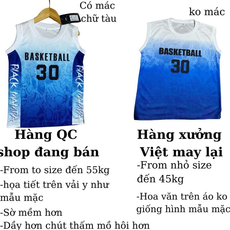 Set đồ thể thao bóng đá bóng rổ trẻ em từ 20-60kg bộ quần áo trẻ em Sport hàng QC 8