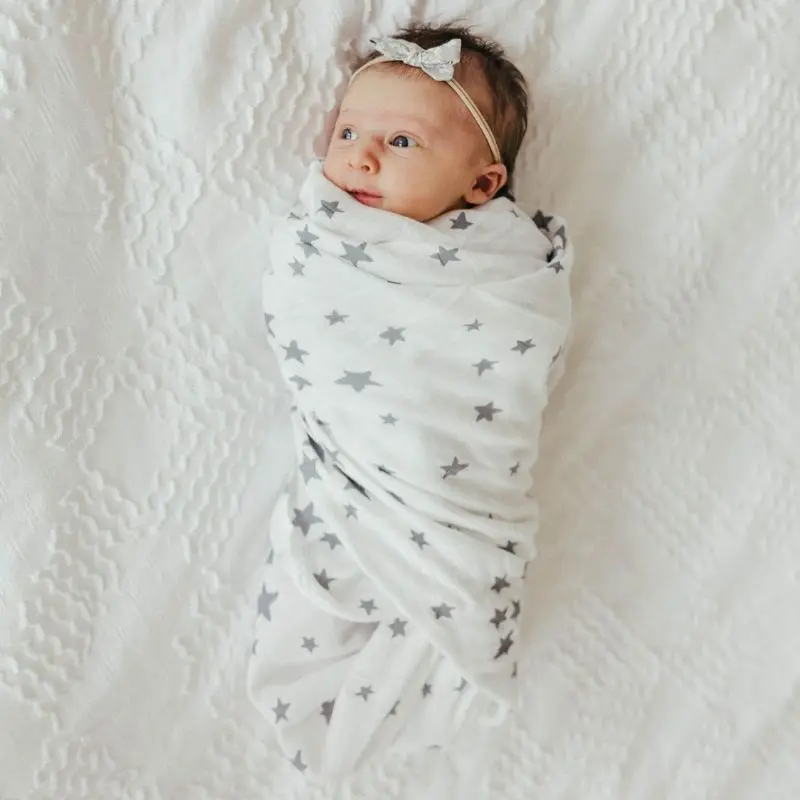bedong bayi muslin jumbo 120*120 bahan katun bamboo motif random pilih motif di live Newborn Tidur feeding seat newborn 3