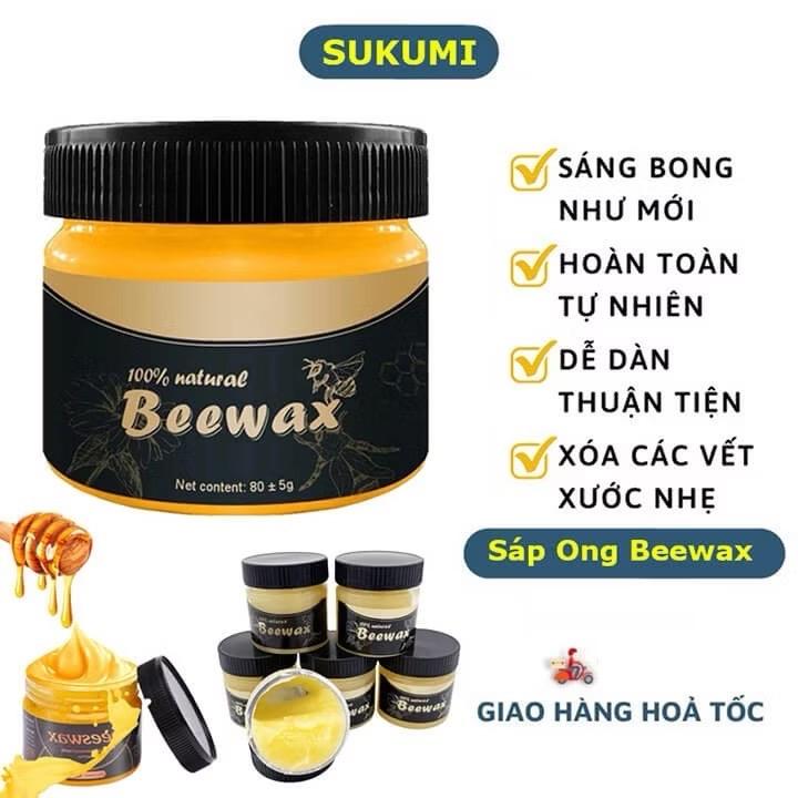 ComBo 2 Hộp Sáp Ong Đánh Bóng Gỗ BeeWax 80Gr, Sáp Ong Tự Nhiên Đánh Bóng Đồ Gỗ