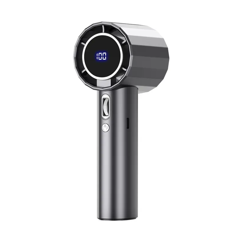 Quạt Đá Cầm Tay 100 Tốc Độ, Mới Năm 2025, Cầm Tay Mini USB, Sạc Tua Bin, Quạt Nhỏ Màn Hình Kỹ Thuật Số, Quạt Để Bàn Phụ Kiện 5