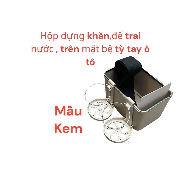 Hộp đựng khăn giấy đa năng trên bệ tỳ tay ô tô 1
