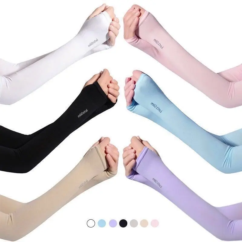 Ống Tay Chống Nắng Xỏ Ngón, Găng Tay Hàn Quốc Chống Tia UV Dành Cho Nam Và Nữ