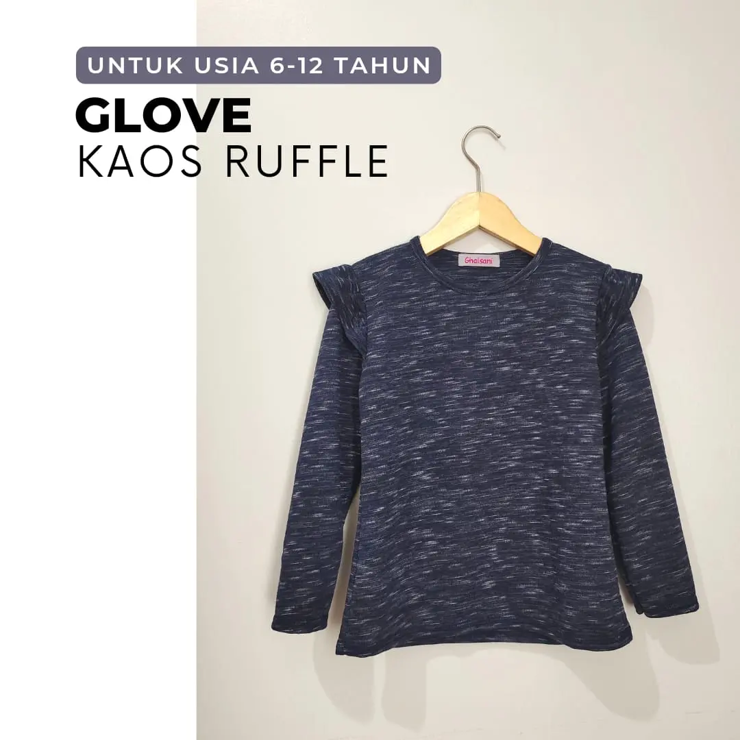 Kaos Anak Perempuan Lengan Panjang Kaos Anak Motif Ruffle