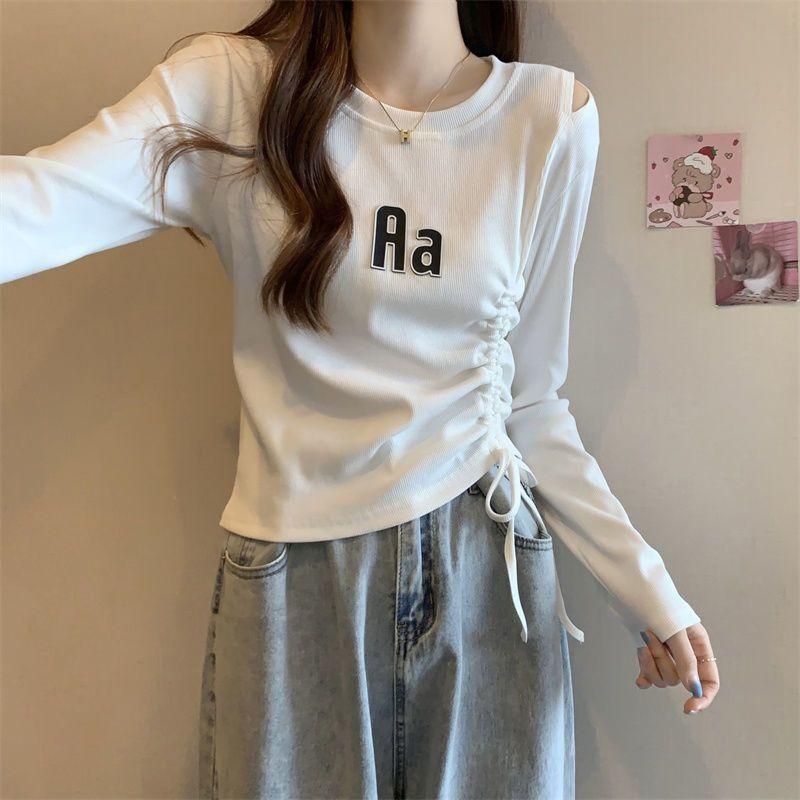 Product Introduction of Phông Dây Rút Độc Đáo Thiết Kế Đẹp Mỏng Vừa Vặn, Dài Tay, Giả Hai Lớp, Dành Cho Nữ, Hàng Mới Về Đầu Thu 2024, Sơ Mi Lớp Nền Hàng Đầu áo  sơ sọc kẻ 12