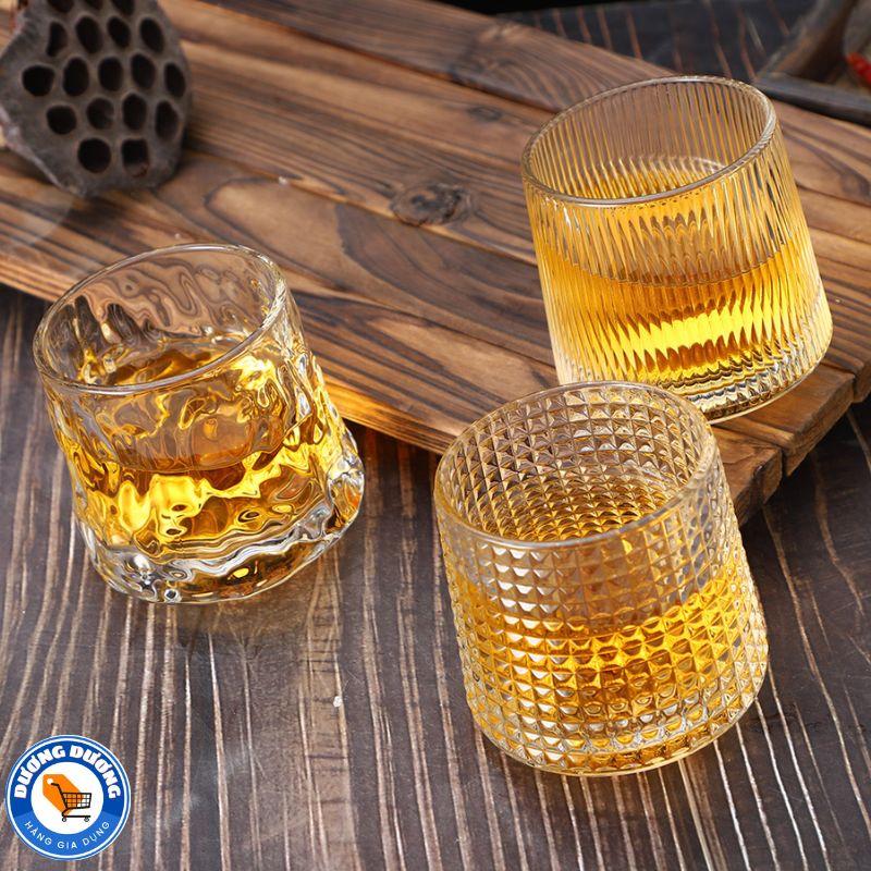 Set 6 Ly Thủy Tinh, Cốc Thủy Tinh Uống Nước Phong Cách Châu Âu Hiện Đại - Ly Rock Pha Lê , Ly Uống Whisky, Cốc Uống Rươu - Cốc Thủy Tinh Chịu Nhiệt Loại Dày Cao Cấp , Pha Cafe , Các Loại Nước Tiện Lợi - Ly Cocktail