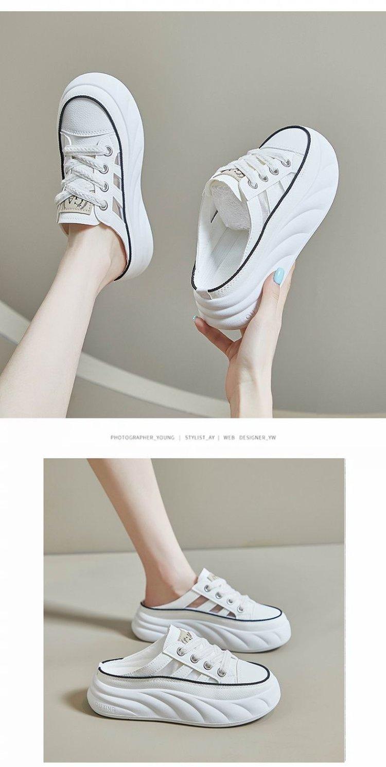 Product Introduction of Slippers Rubber Flat Mid Heel (3-5cm) Closed Toe Microfiber Footwear Comfort Girl Shoes Women Walking Shoes Dance 13