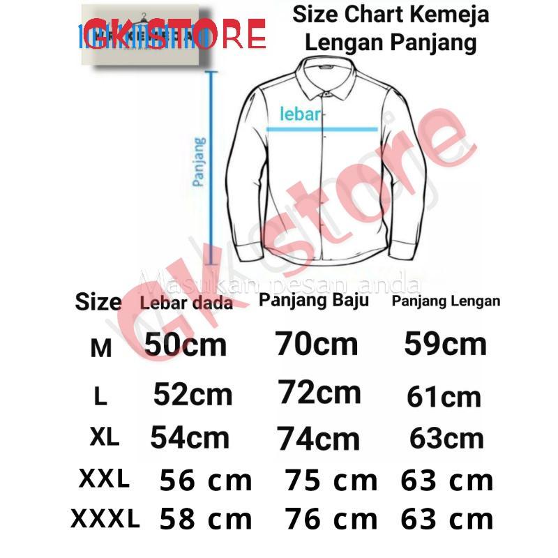 GK kemeja flanel lengan panjang premium Santai Atasan