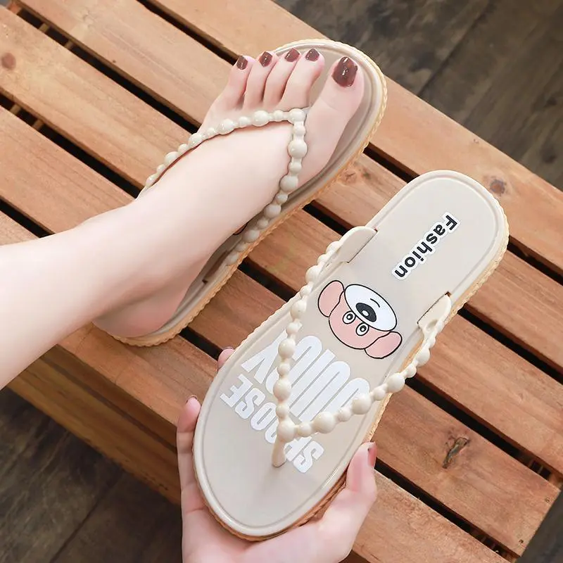 Dép Xỏ Ngón, Thời Trang Mùa Hè, Không Trơn Trượt, Thích Hợp Sử Dụng Ngoài Trời Và Trong Nhà, Dễ Phối Đồ, Dành Cho Nữ, Thích Hợp Để Tắm Và Phòng Tắm Tại Nhà, Dép Lê Dễ Thương