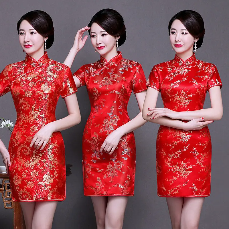 Sườn Xám Sửa Đổi, Dài, Phong Cách Trung Quốc Cổ Điển Cao Cấp Và Thanh Lịch, Ngoại Cỡ, Thích Hợp Biểu Diễn Và Nghi Thức, Váy Trình Diễn Thời Trang, 2024 Nữ Women 1