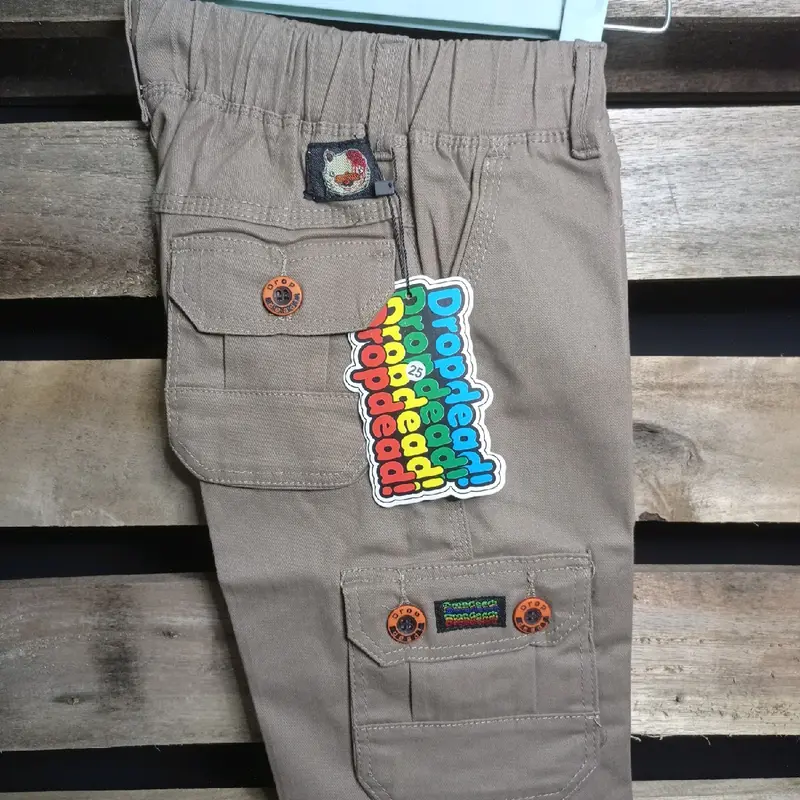 Celana Pendek Anak Cargo/Kimpol Fashion 8-13th Katun - Hitam, mocca,latte fasion 4-5 tahun bawahan celpen Lakilaki Kargo Chinos laki Chino santai Pants Kasual Panjang 2