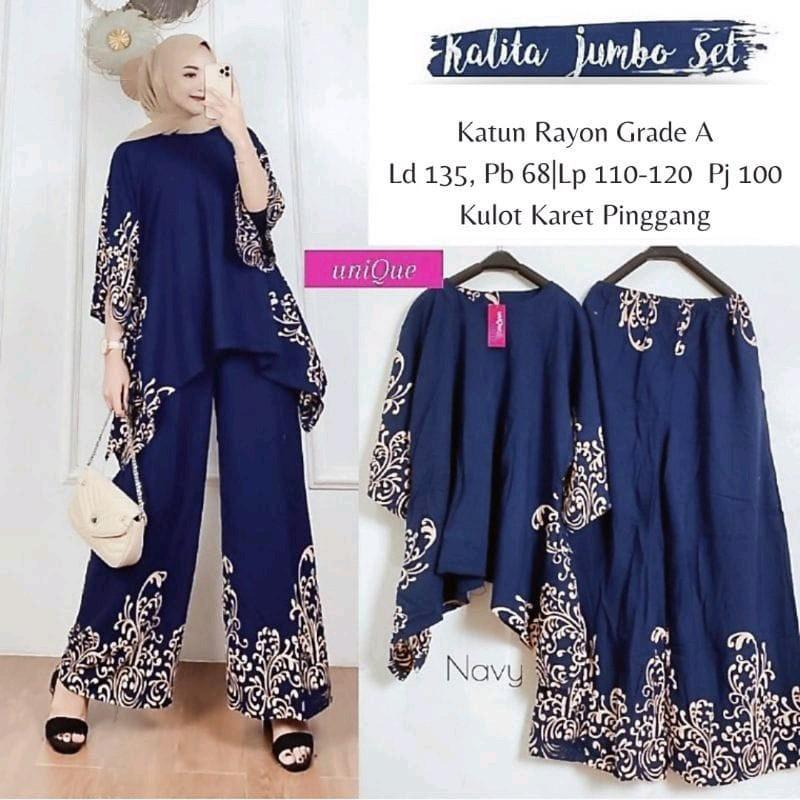 setelan waka rayon premium/set waka jumbo 1
