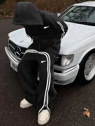 Men's Thermal Lined Side Stripe Hoodie & Pants Set