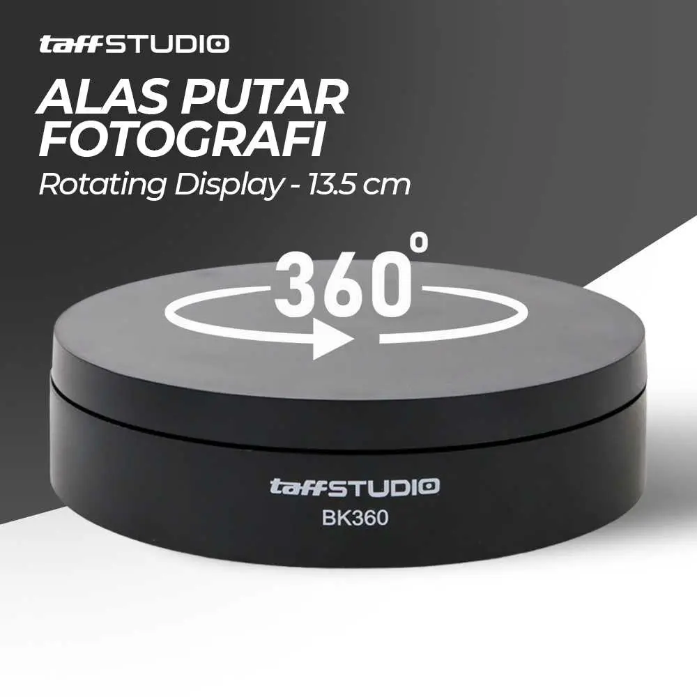 TaffSTUDIO Alas Putar Fotografi Rotating Display Stand Base 13.5cm - BK360