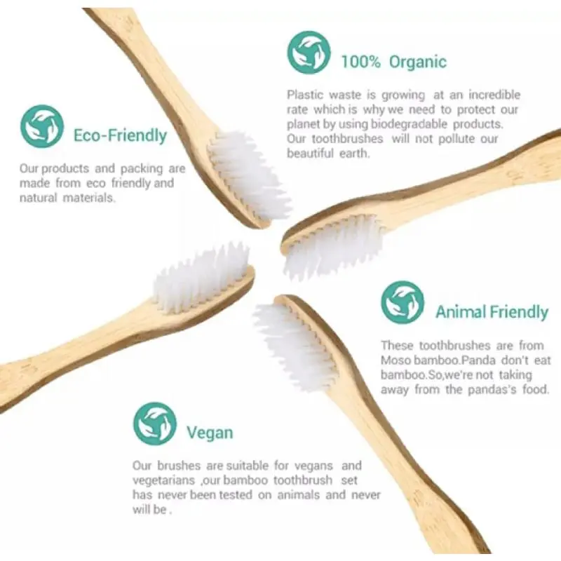 Sikat Gigi Bambu, Bamboo Toothbrush Soft Ramah Lingkungan 3
