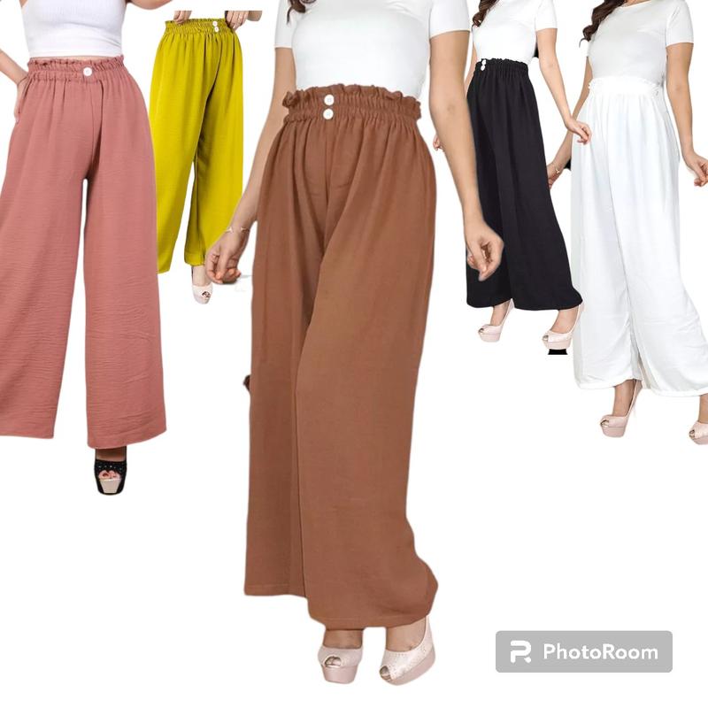 celana kulot bahan cringkel wanir Wanita Dewasa Panjang 1