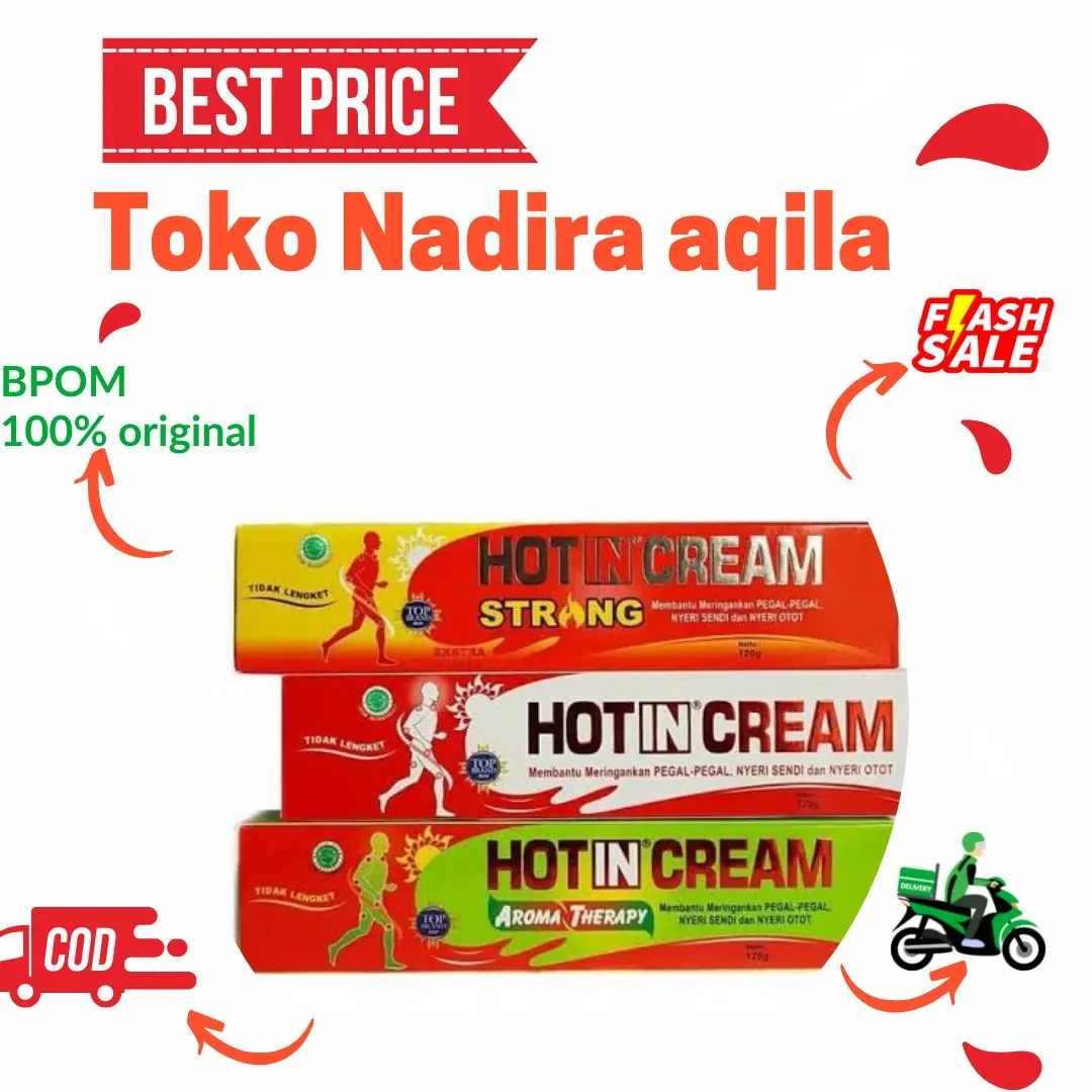 HOT IN CREAM TUBE120/60 gr /HOTIN CREAM /ATASI CAPEK DAN PEGAL