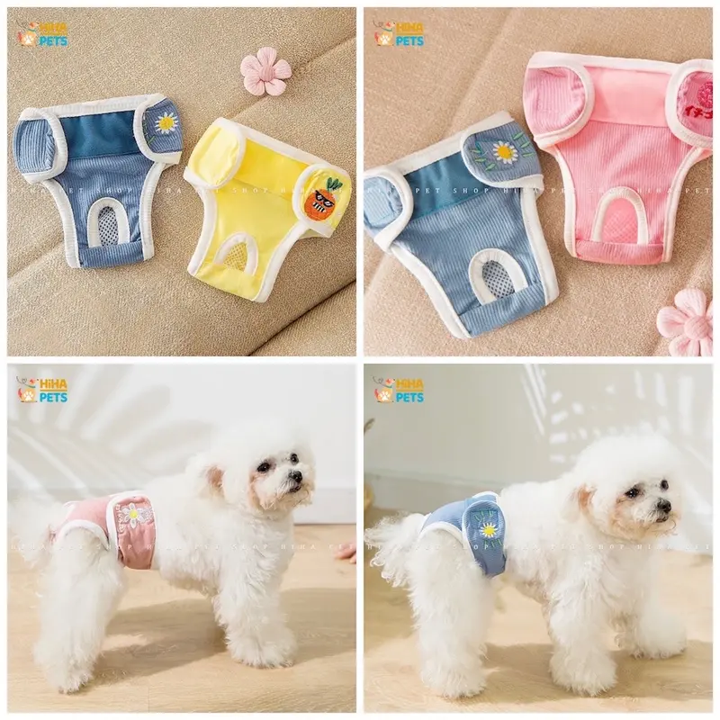 COMBO 2 Món Gồm Tã Lót Và Yếm Quần Sinh Lý Cho Chó Cái Quần Chip Chó Mèo Thú Cưng Ngày Rụng Dâu Giá Rẻ Hihapet. 1