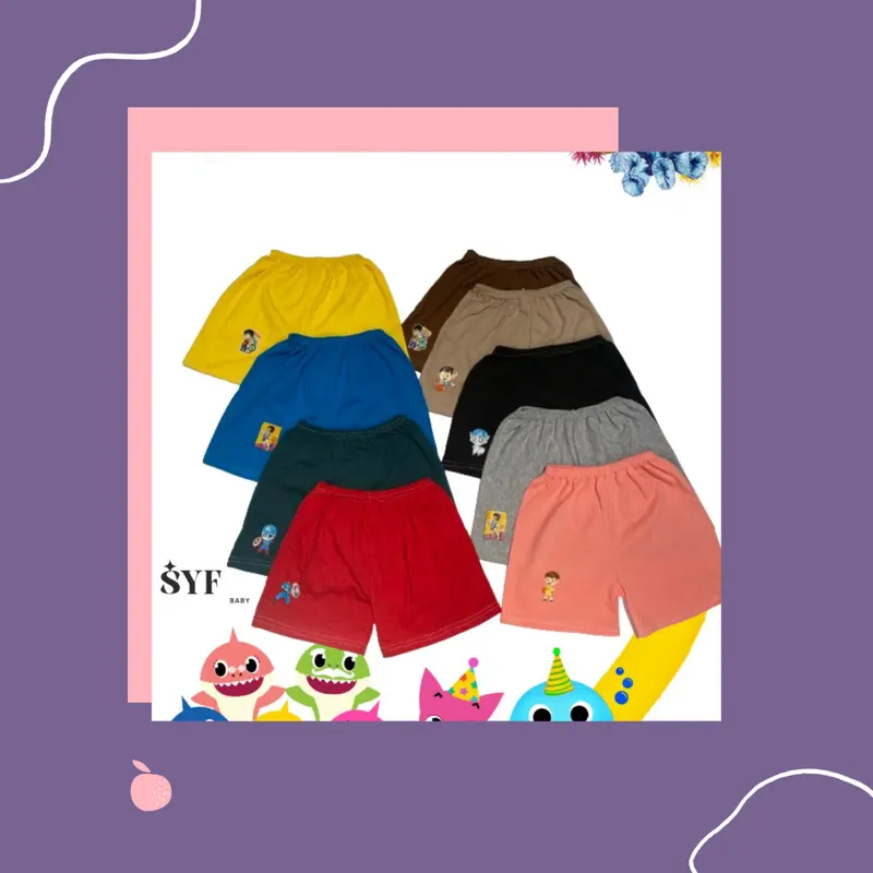 GROSIR CELANA ANAK / CELANA LUSINAN / 12 PCS CELANA WARNA STICKER 5