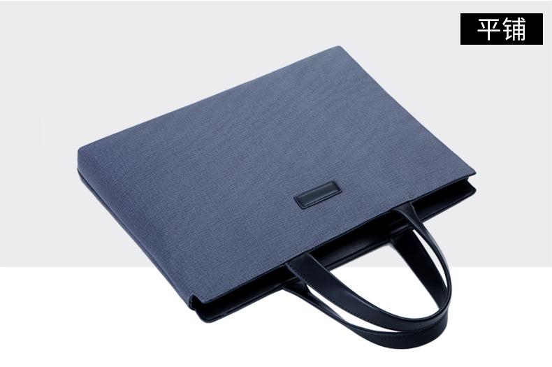 Product Introduction of New Men's Handbag PVC Business Tote Bag Document Bag Embossed LOGO Employee Meeting Bag Laptop Bag for Men 27