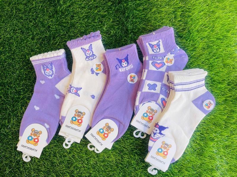 Product Introduction of Bộ 10 đôi tất cho bé gái Kuromi, size S/M/L, chất liệu cotton co giãn 4 chiều 10