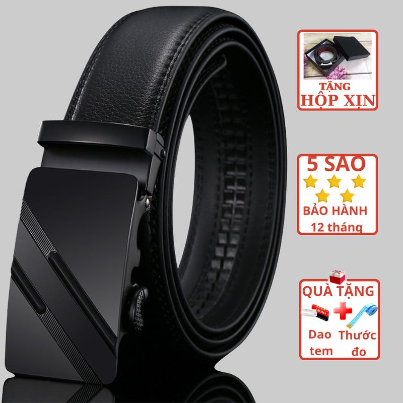 Thắt Lưng Nam Cao Cấp Dây Nịt Nam Giá Rẻ TL store Bản To 3,5cm Khóa Kim Loại Tự Động Phối Quần Âu Công Sở