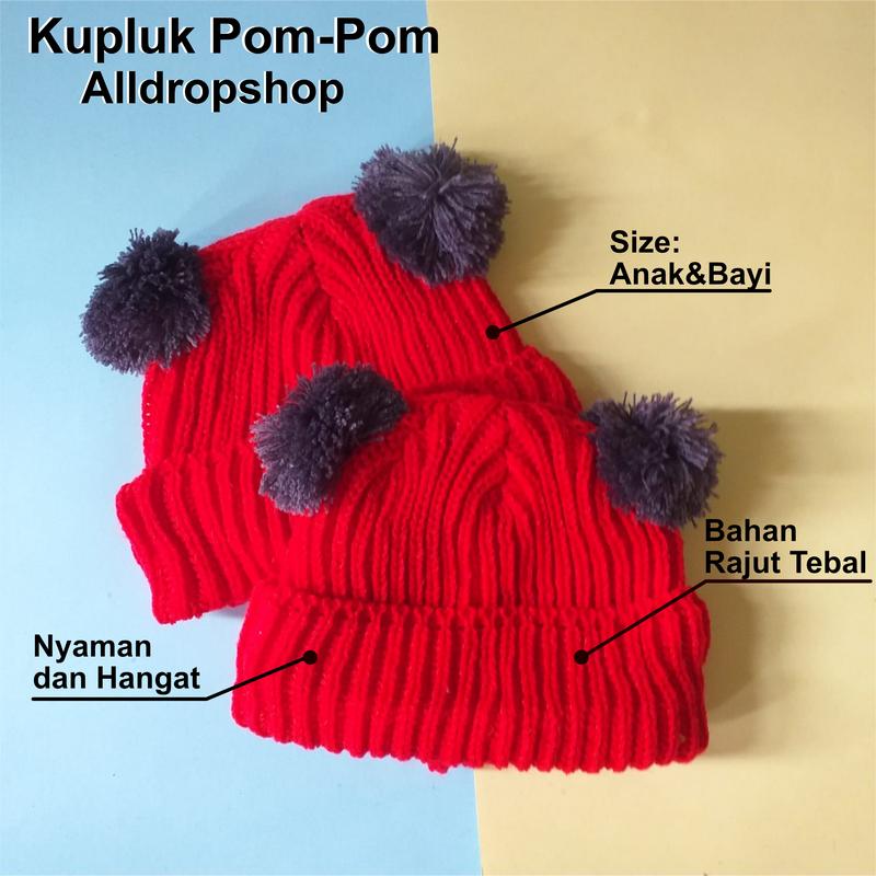 Product Introduction of Kupluk pompom bayi /pompom premium / kupluk pompom baby new bron 0