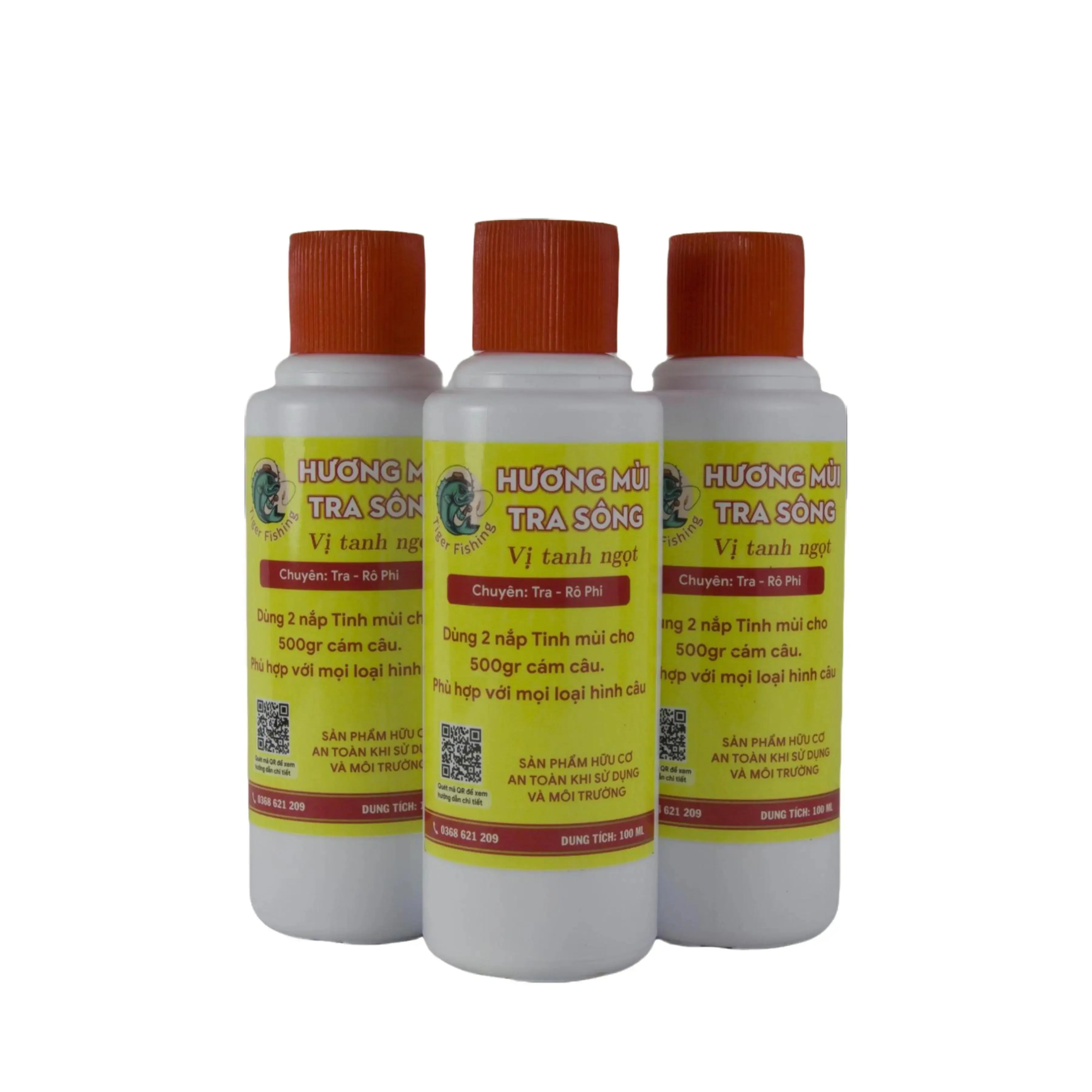 Set 3 chai Tinh mùi câu tra sông Tiger fishing chai 100ml - Hương thơm, tanh, ngọt Bắt Cá