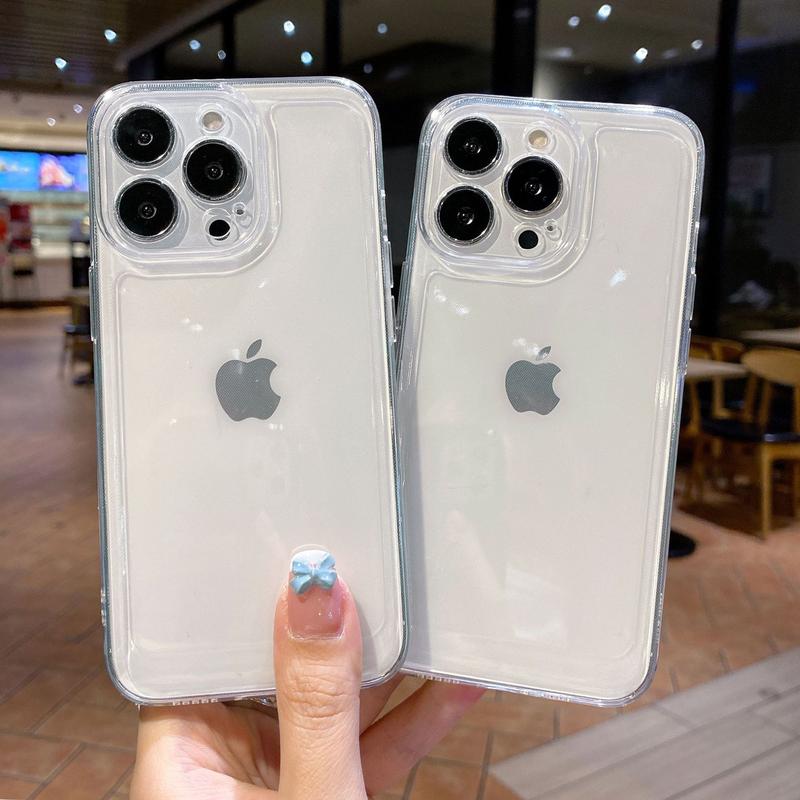 Product Introduction of Suitable for Apple 14promax transparent mobile phone case iphone16tpu anti-fall 15 space all-inclusive 13 protective cover 0