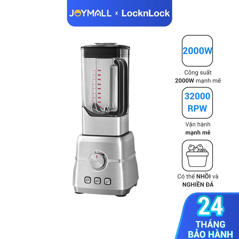 Máy Xay Sinh Tố Locknlock EJM476SLV 2 Lít, Hàng Chính Hãng, 3 Chế Độ Cài Sẵn Nhồi, Nghiền Đá Và Xay Tốc Độ Cao - JoyMall