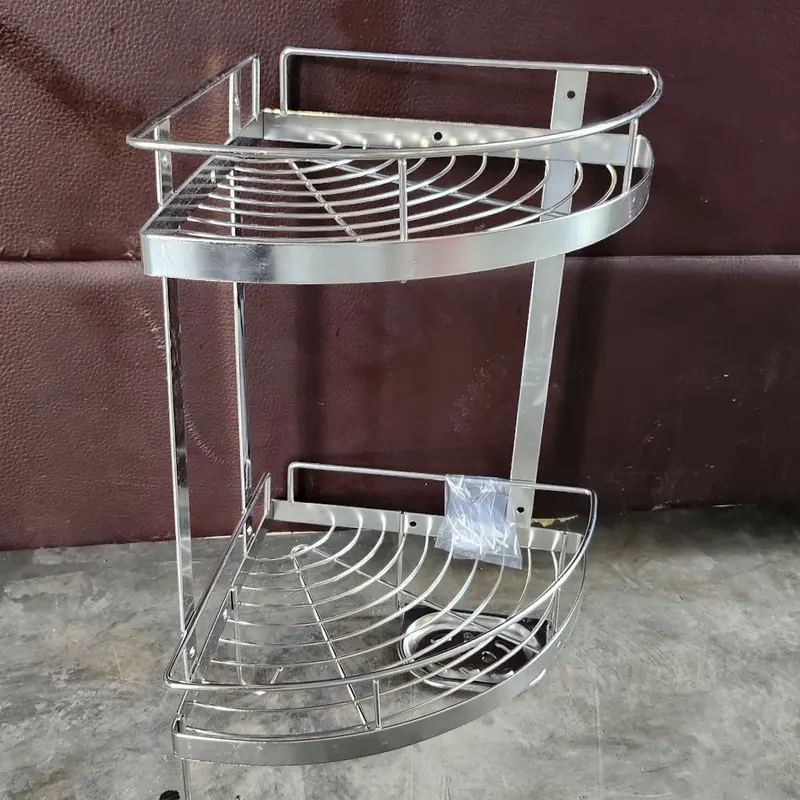 Kệ góc 20cm. 25cm 2 tầng XÀ BÔNG inox 304 phòng tắm 4